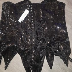 Back Sequin Corset Large