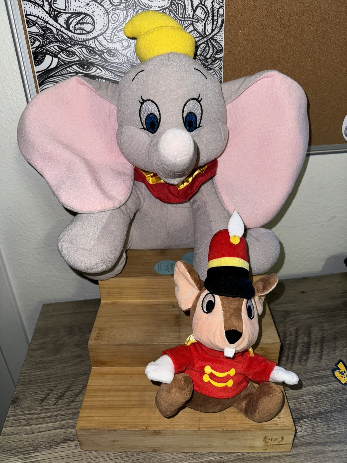 DUMBO And TIMOTHY DISNEY PARKS Plush Toy Stuffed Animals Authentic