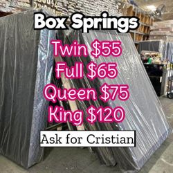 Box Springs  Twin box Full box  Queen box  King box  Bases para colchon  Box spring 