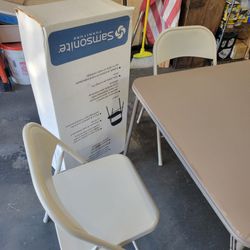 SAMSONITE CARD TABLE w/4- Chairs