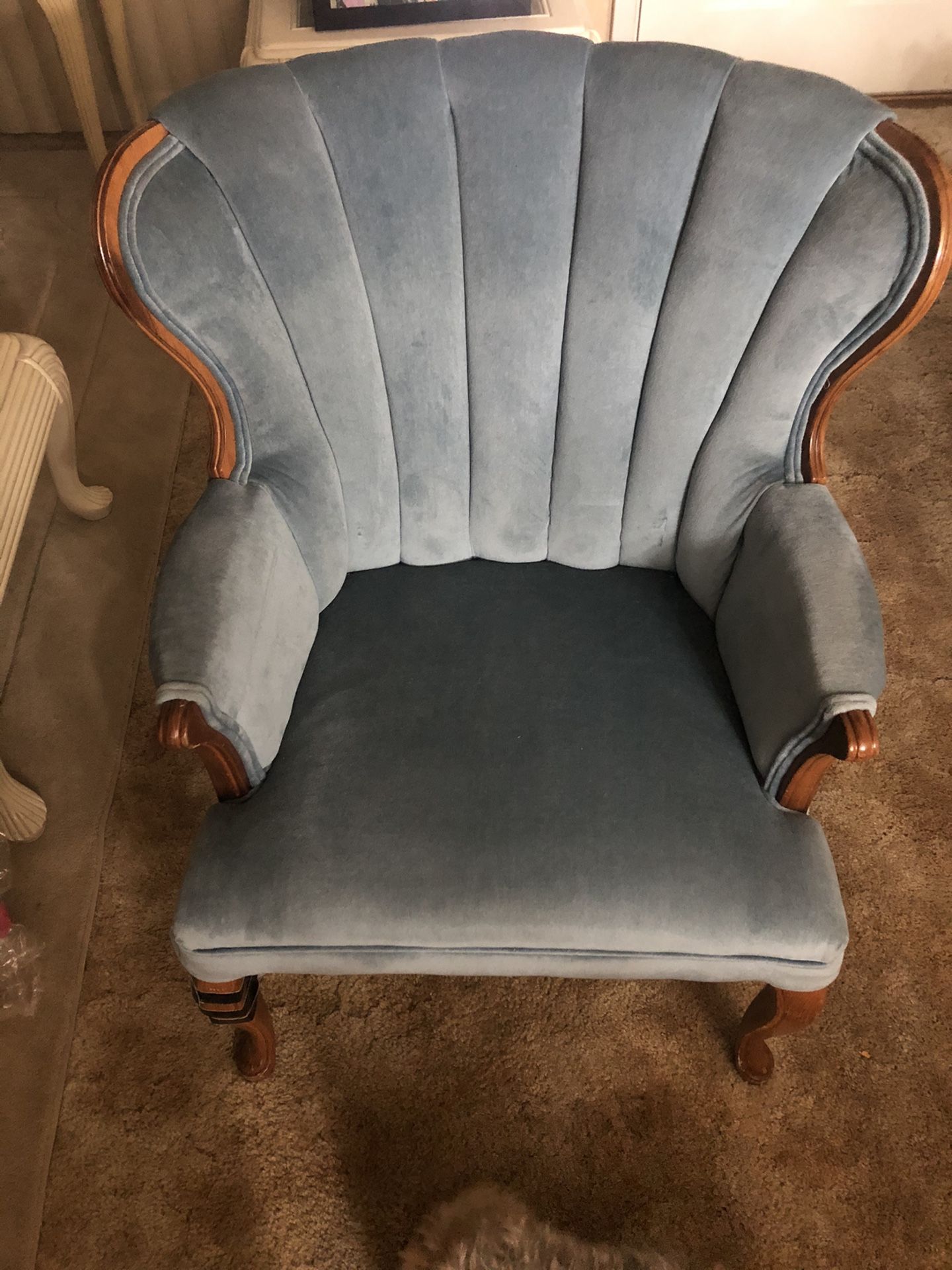 Teal Vintage Cloth Chair