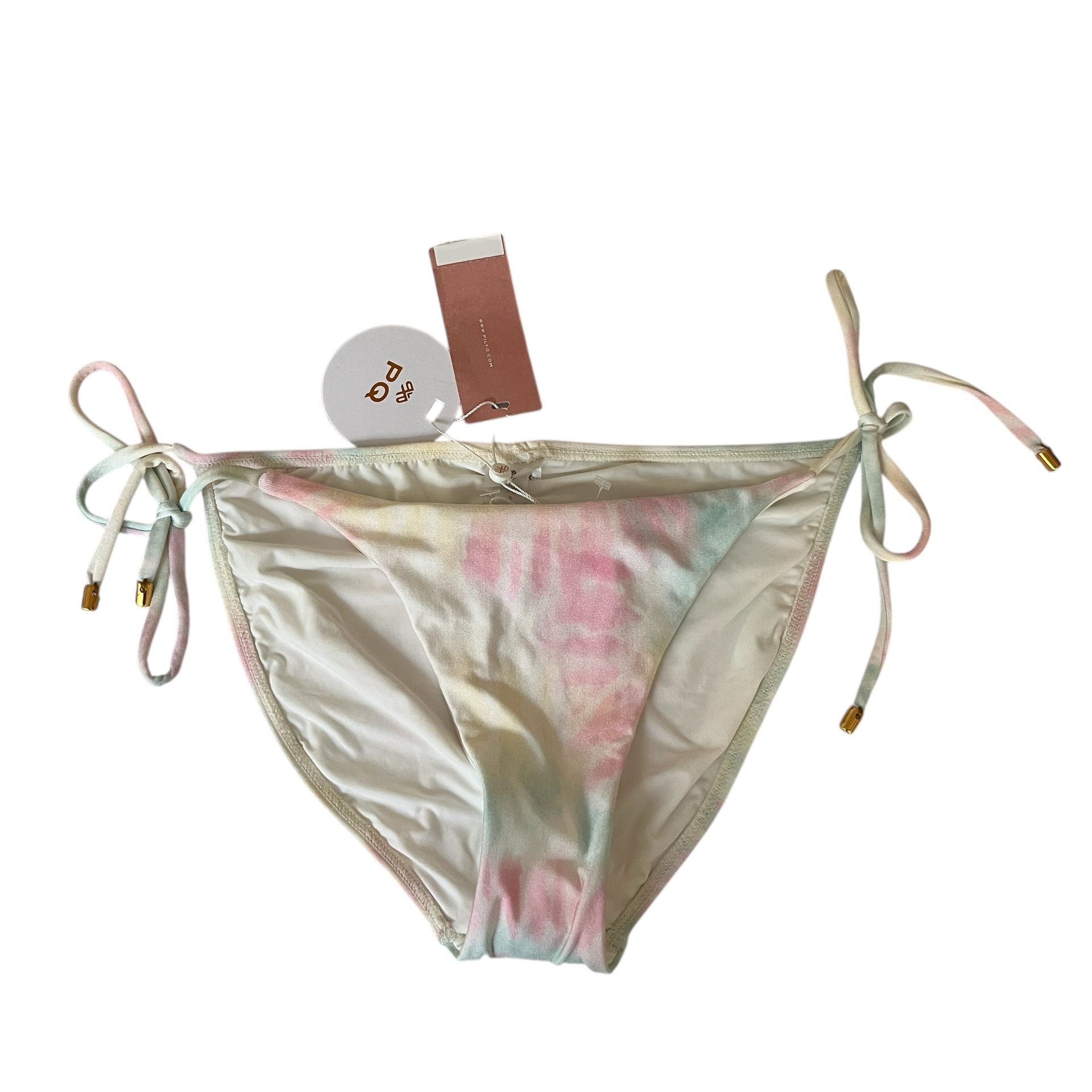 New Women’s Tie Dye String Tie Bikini Bottom Swimsuit, Size Small