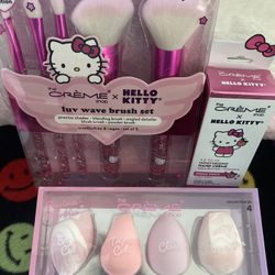 Set Completo De Brochas Crema De Manos Set De Esponjas Y Una Banda De Pelo 