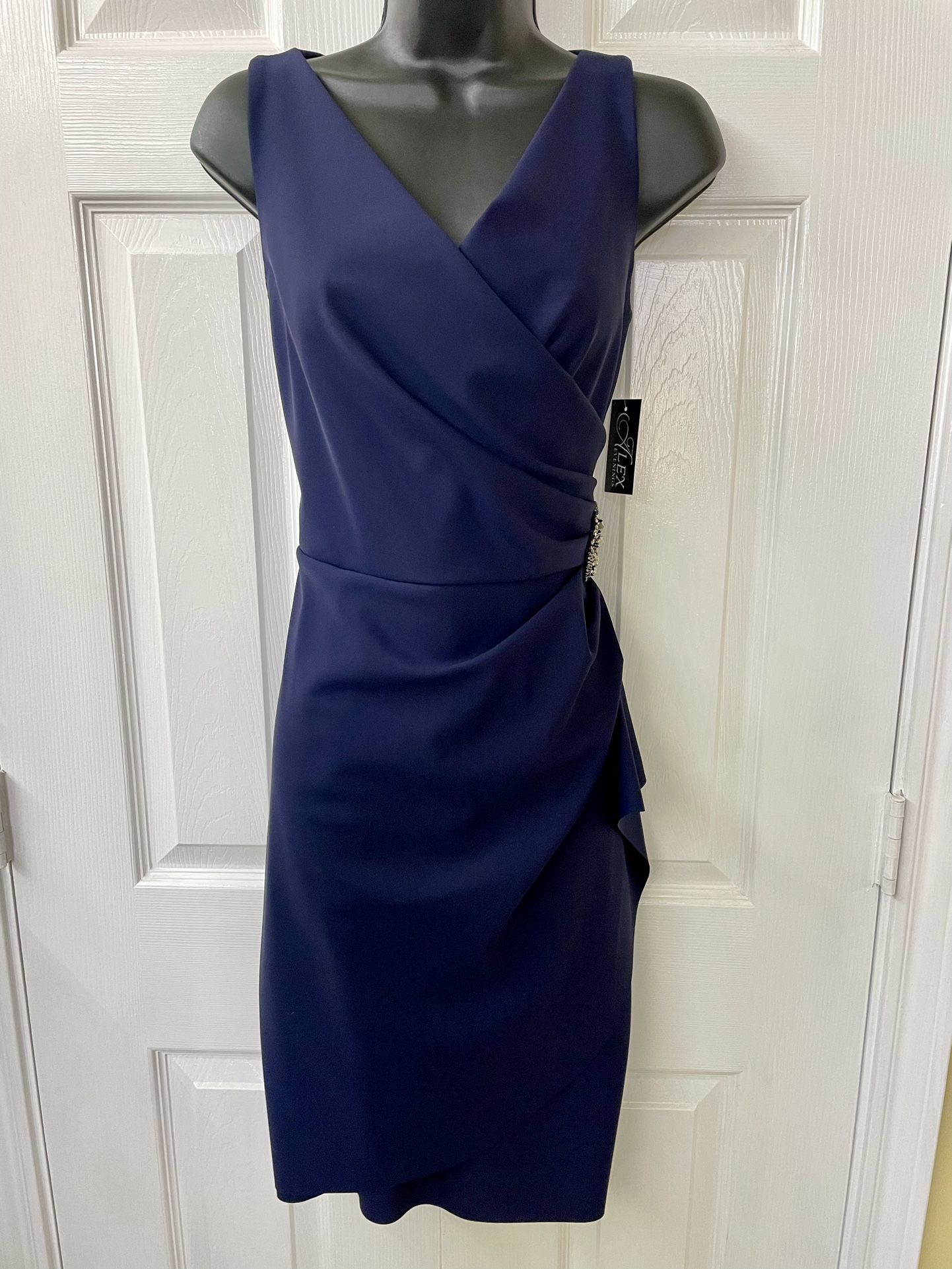 alex evenings compression dress ALEX EVENINGS 16P Wine Embellished Compression Dress NWT $239