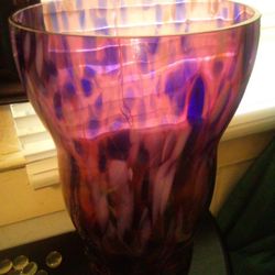 Glass Purple Tall Vase