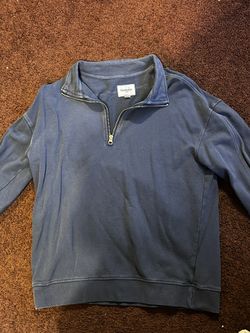 Blue Quarter Zip Up