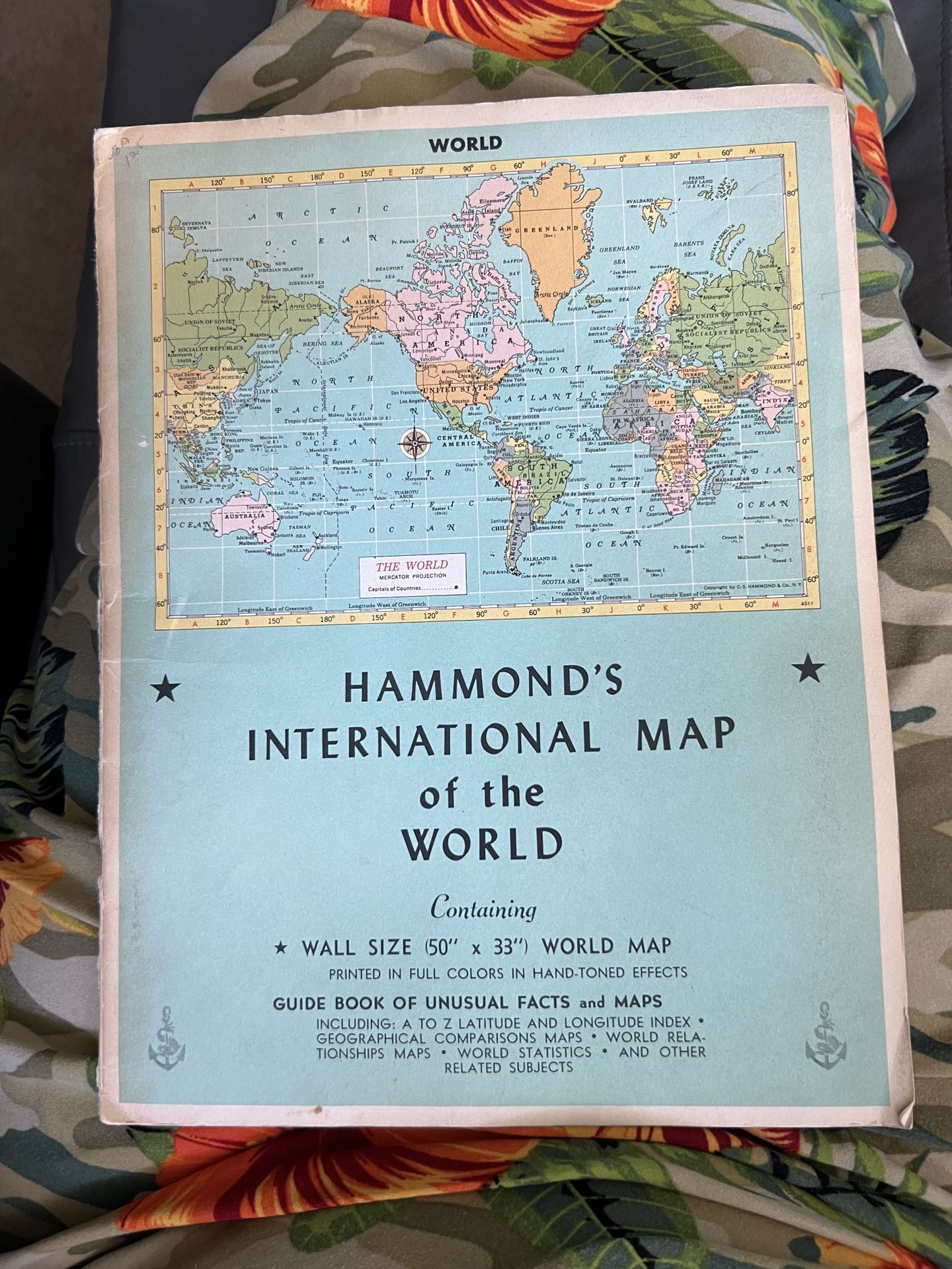 Hammonds International Map Of The World