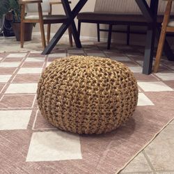Jute Pouf Footstool 
