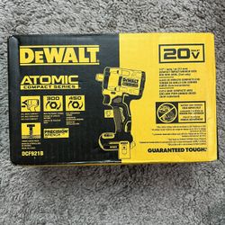 DEWALT ATOMIC 20V MAX Cordless Brushless 1/2 in. Variable Speed Impact Wrench (Tool Only)