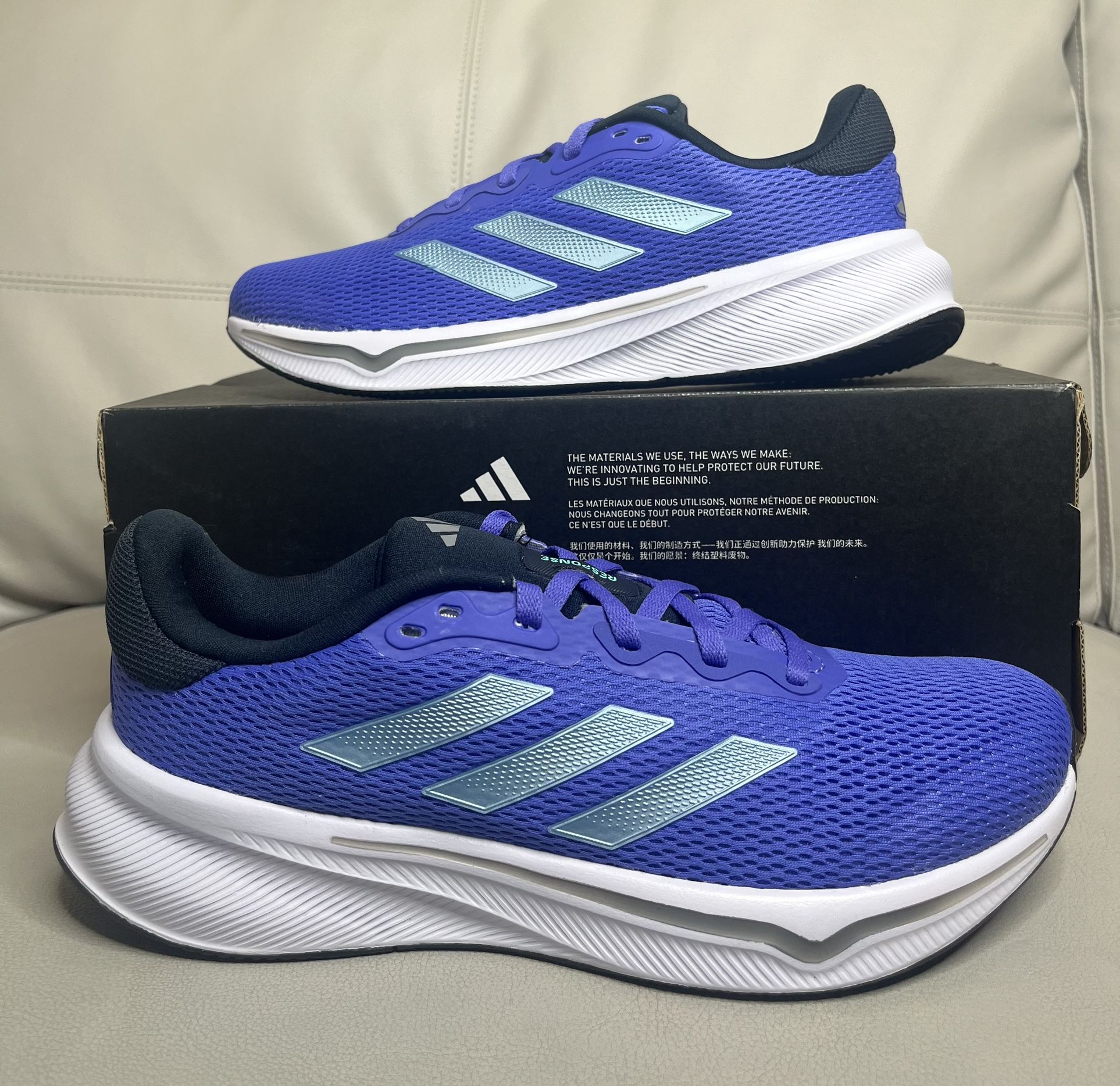Adidas Originals Response Cobalt Blue Running Shoes Sneakers Men’s Size 8 NEW