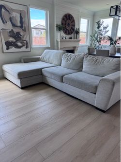 Living spaces sectional L shaped with chaise.