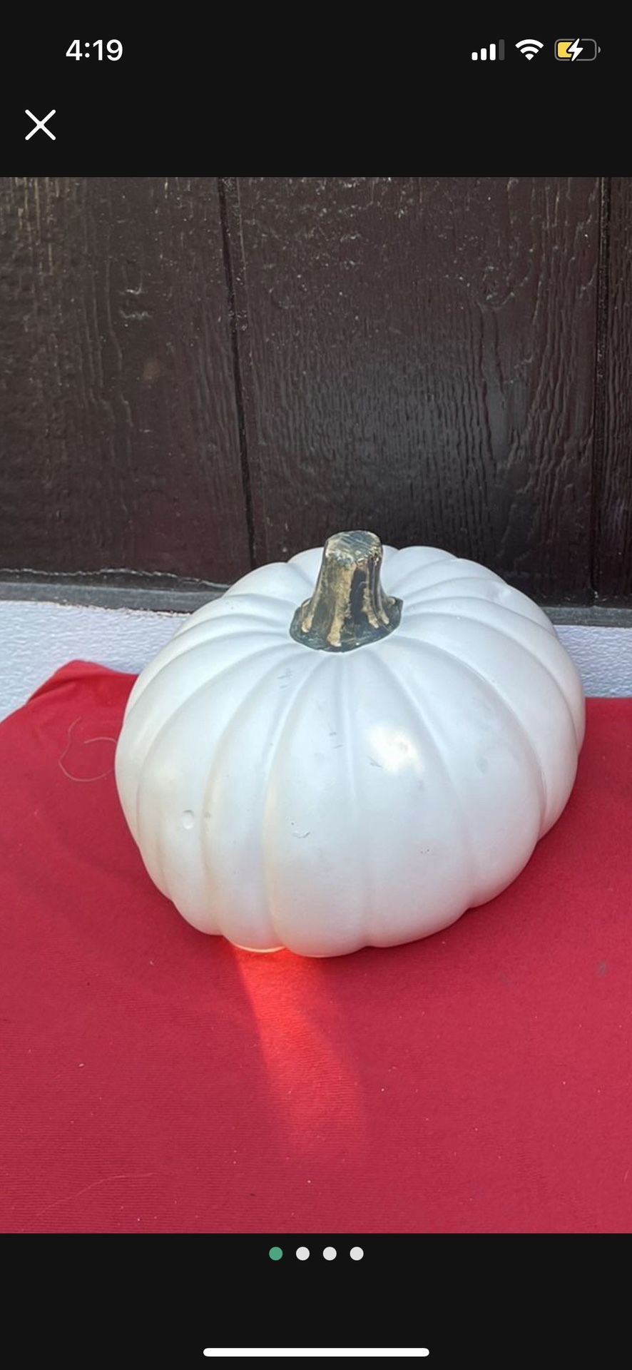 ASHLAND white Styrofoam Decorative Pumpkin 
