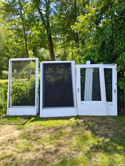 2 Silvertop Screen Room Doors ($40 ea) And 9 Panels ($20 ea)