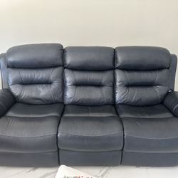 Leather Loveseat 