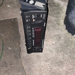 Pyle Wireless Bluetooth Audio Power Amplifier - 300W 4 Channel Home Theater Stereo Receiver with USB, AM FM, 2 Mic IN with Echo, RCA, LED, Speaker Sel