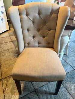 PAIR OF TUFTED DINING CHAIRS LIVING ROOM CHAIRS SET OF 2