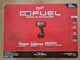 Milwaukee M18 Fuel High Torque Impact Wrench with Battery and Charger 