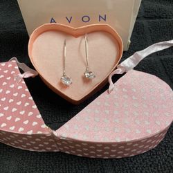 Avon Heart Drop Earrings 