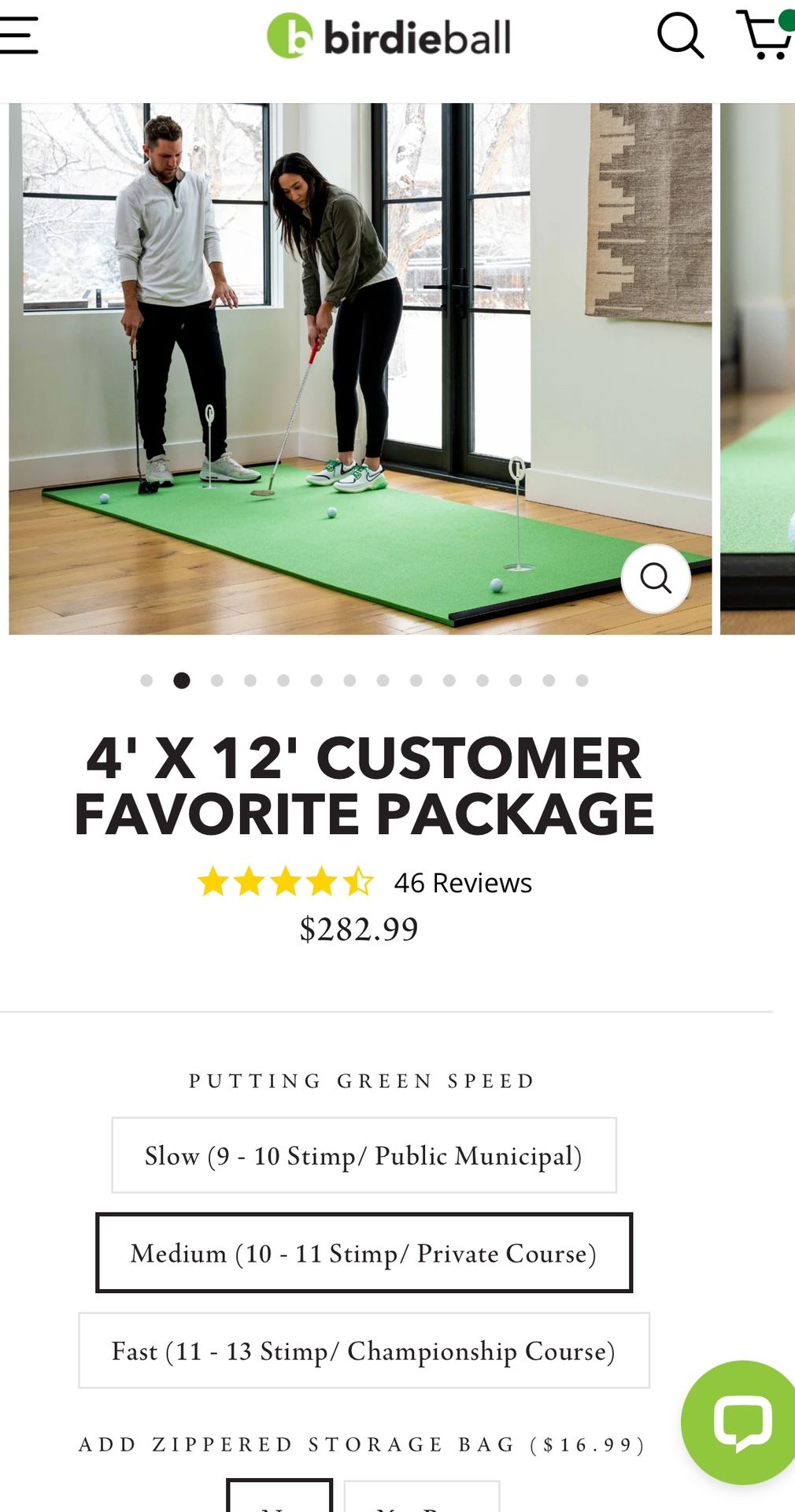Birdie Ball Indoor Putting Green 4x12