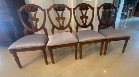 Wood Side Dining Chairs Set of (4)