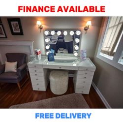🔥 VANITY+ MIRROR BLUETOOTH DEAL! / ¡OFERTA DE VANITY 🛋️ ONLY / SOLO $999‼️ (Regular $1500 ) ADD STOOL  🚚 FREE DELIVERY / ENTREGA GRATIS 🆔 ITEM#