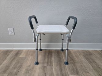 Adjustable Shower Chair with Padded Arms