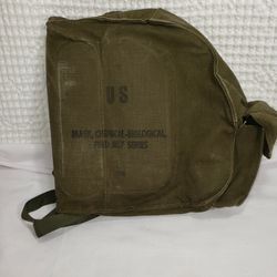 Vintage US Military M17 gas mask case ( On Vacation)