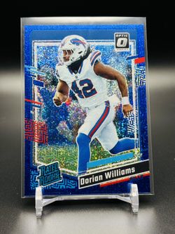Dorian Williams 2023 Optic Rated Rookie Blue Sparkle