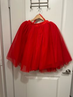 Red Tulle Tutu Skirt Halloween