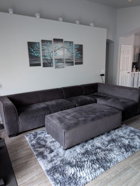 Sectional Sofa (Dark Grey)