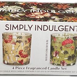 Simply Indulgent Fragranced Candle Set, 4-piece Item  1880631
