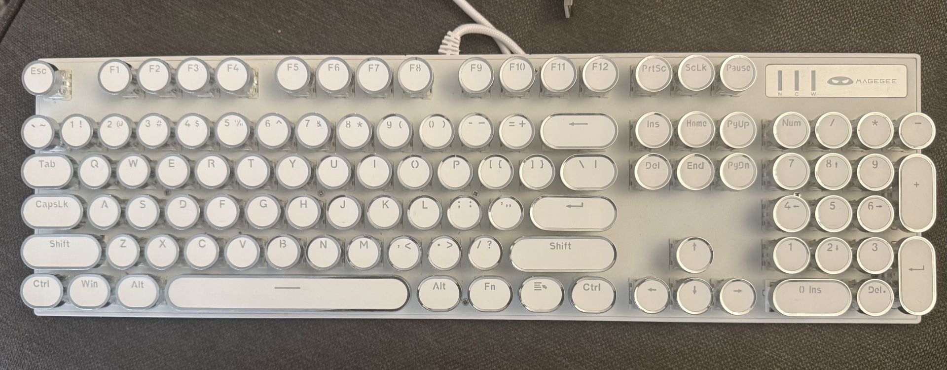 Magegee Model MK-Storm Full Size Illuminated Typewriter Style Keyboard USB Wired