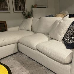 White Couch From Living Spaces One Year Old