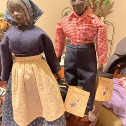 Vintage Miss Nanny & uncle Joe .. Dolls By Jerri 
