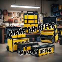 Heavy Duty Rolling Tool Box Storage Organizer Chest w/ Drawers Yellow Black NEW