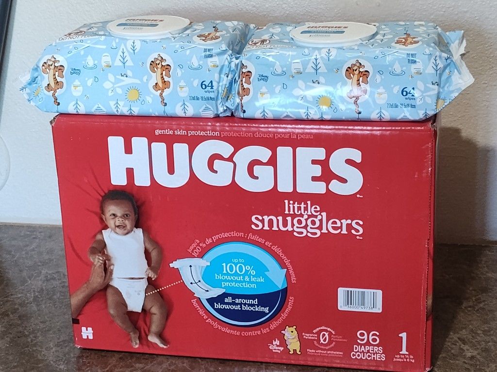 Pañales Desechables Huggies Etapa 1 & Tuallitas Húmedas Bando