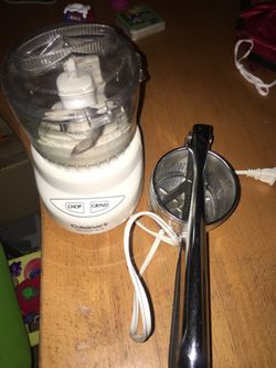 Kitchen aid chopper and garlic and onions squishier