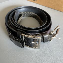 3- Mens Black Belts Size 42