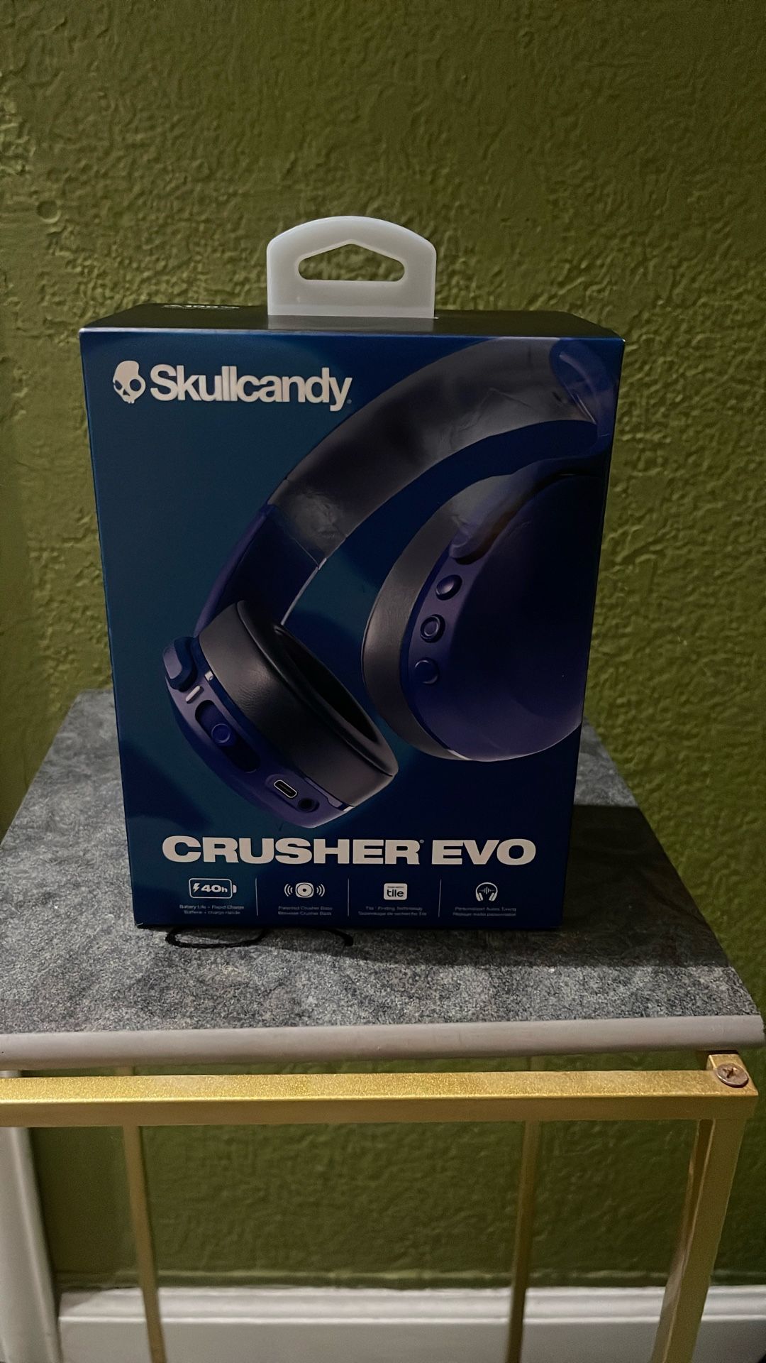 Skullcandy Crusher Evo wireless headphones.