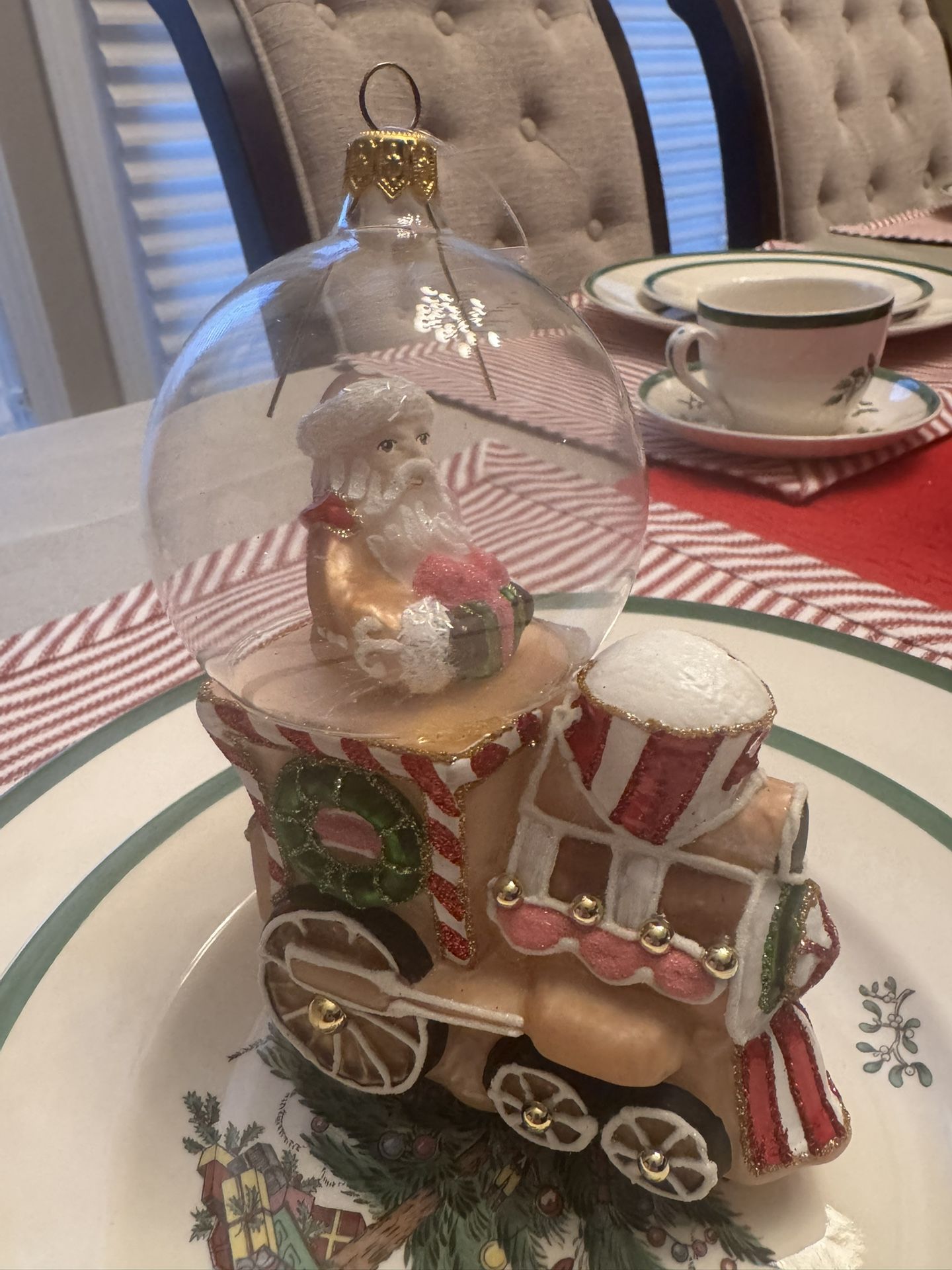 Santa On A Train Christmas Decor Or Ornament