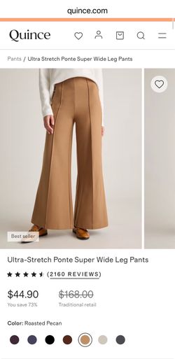 Quince Ultra-Stretch Ponte Super Wide Leg Pants