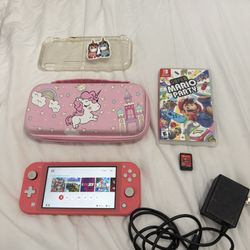 Nintendo Switch Lite Pink 2 Games Great Conditions 