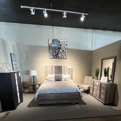 Grey 4PC Queen Bedroom Set