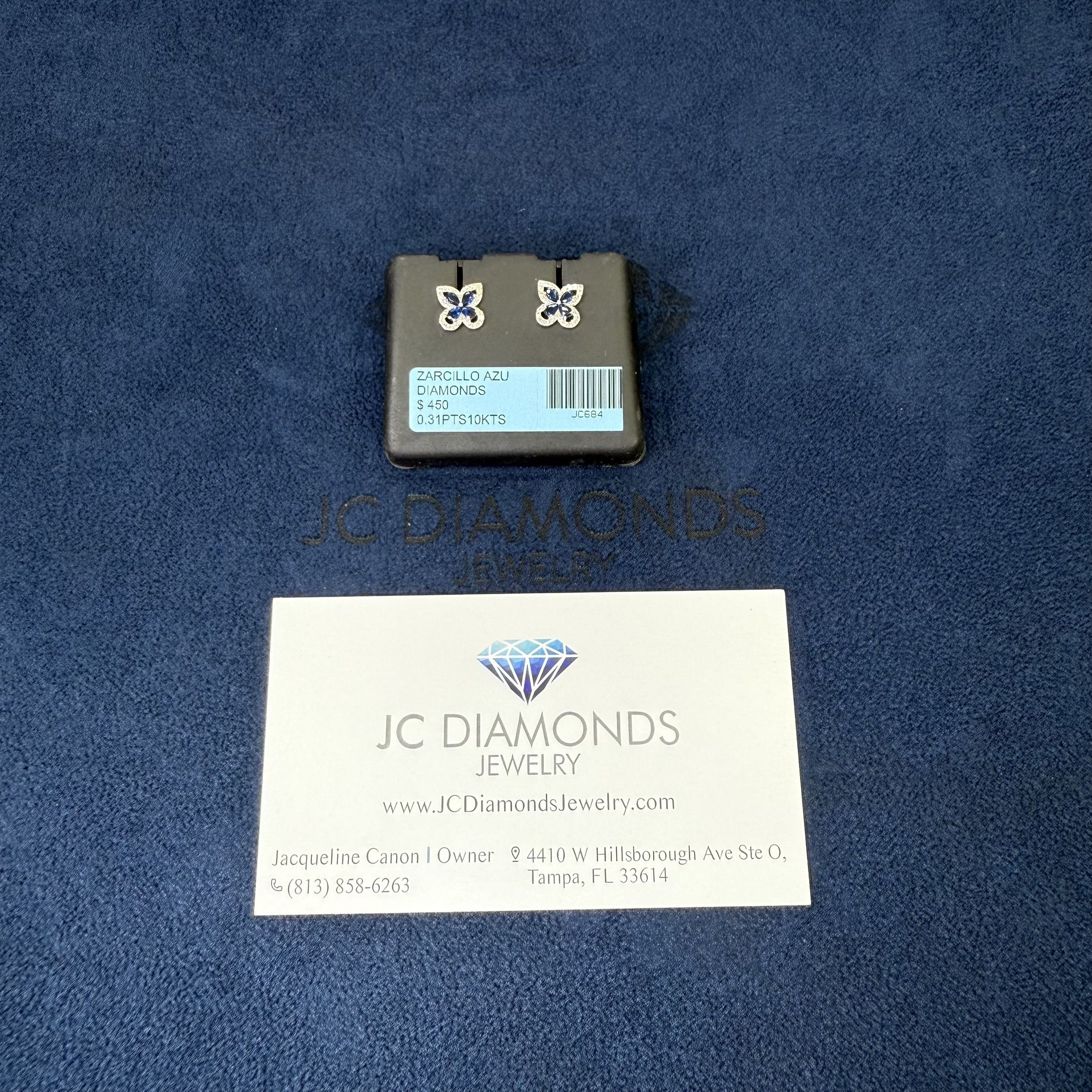 Earrings Butterfly 🦋 Diamonds Natural 10k Gold 