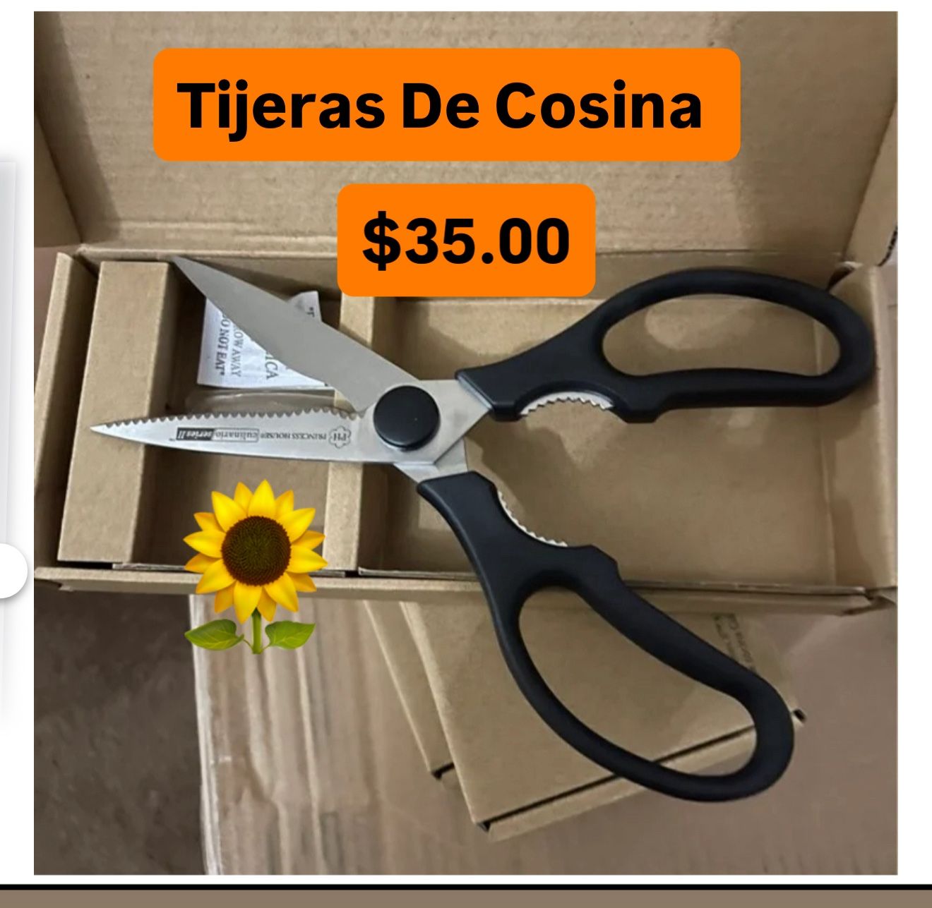 $35.00 Tijeras Para Cosina Acero Inoxidable Princess House En Caja