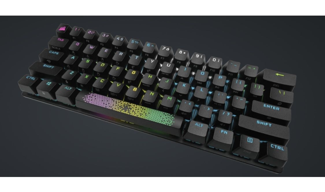 K70 PRO MINI WIRELESS 60% Mechanical CHERRY MX Speed Switch Keyboard with RGB Backlighting - Black