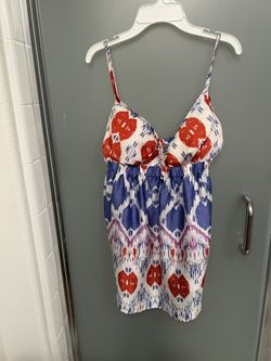 New Y2K padded deep V spaghetti strap patterned top