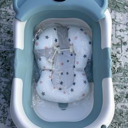 Bañera plegable para bebé con termómetro digital: Oso 