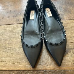Valentino Black Flats-NEW Size 41.5