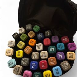 Touch Markers 36 Colors Dual Tip Art Set with Zipper Case – Alcohol-Based, Great for Artists